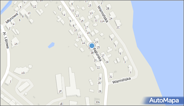 Olecko, Mazurska, 18, mapa Olecko