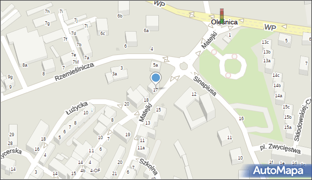 Oleśnica, Matejki Jana, 17, mapa Oleśnica