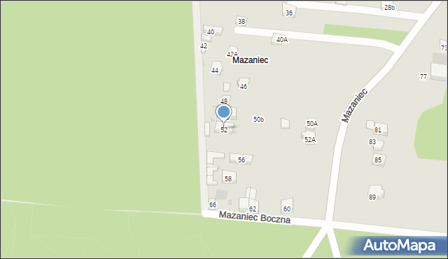 Olkusz, Mazaniec, 52, mapa Olkusz