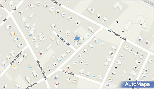 Olszewo-Borki, Malczewskiego Jacka, 11, mapa Olszewo-Borki