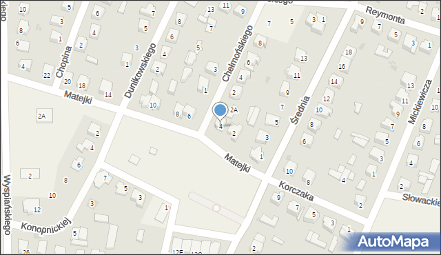 Olszewo-Borki, Matejki Jana, 4, mapa Olszewo-Borki