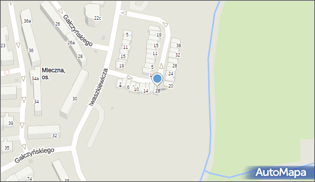 Olsztyn, Martuszewskiego Edwarda, 18, mapa Olsztyna