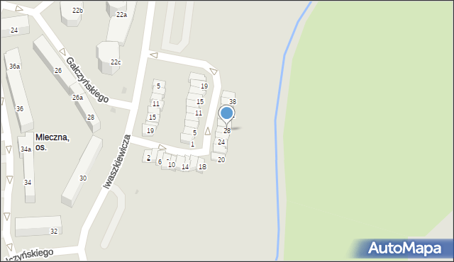 Olsztyn, Martuszewskiego Edwarda, 28, mapa Olsztyna