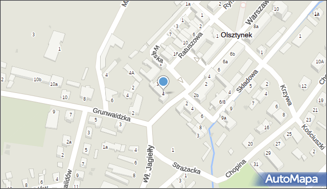 Olsztynek, Mały Rynek, 4, mapa Olsztynek