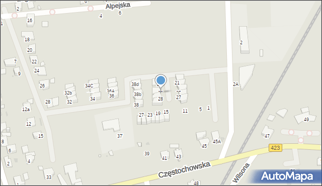 Opole, Mandarynkowa, 26, mapa Opola