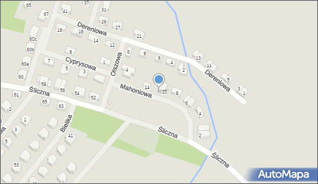 Opole, Mahoniowa, 12, mapa Opola