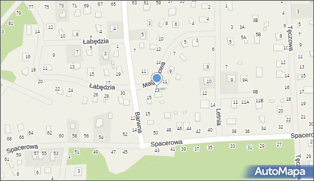 Orchówek, Magnoliowa, 13, mapa Orchówek