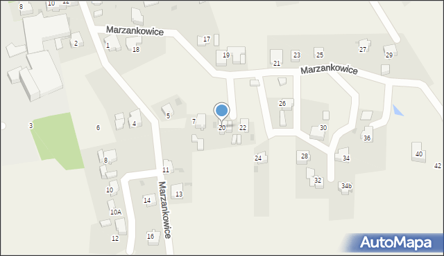 Ornontowice, Marzankowice, 20, mapa Ornontowice