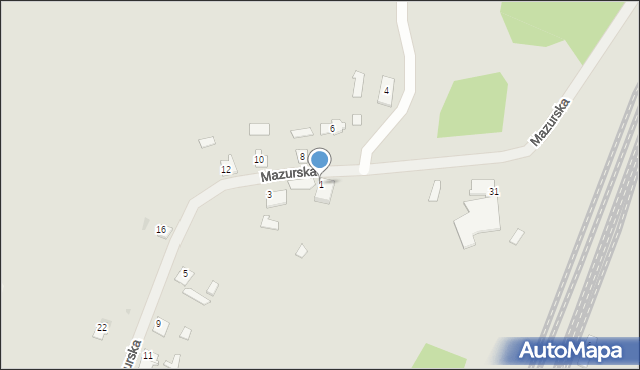 Orzysz, Mazurska, 1, mapa Orzysz