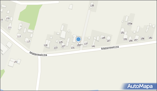 Ossów, Matarewicza, 133, mapa Ossów
