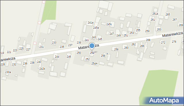 Ossów, Matarewicza, 254, mapa Ossów