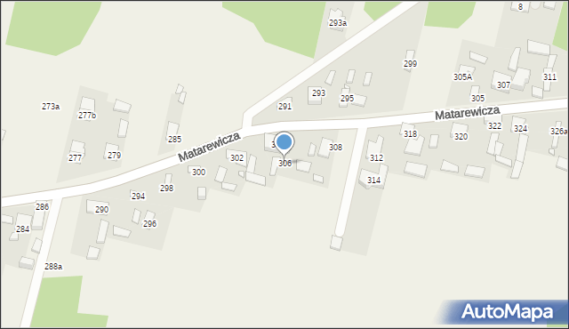 Ossów, Matarewicza, 306, mapa Ossów