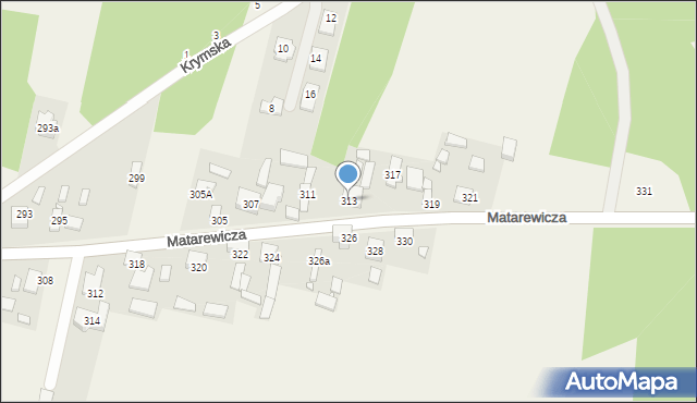Ossów, Matarewicza, 313, mapa Ossów