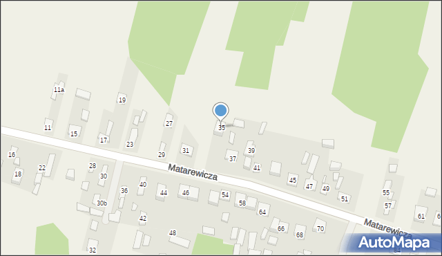 Ossów, Matarewicza, 35, mapa Ossów