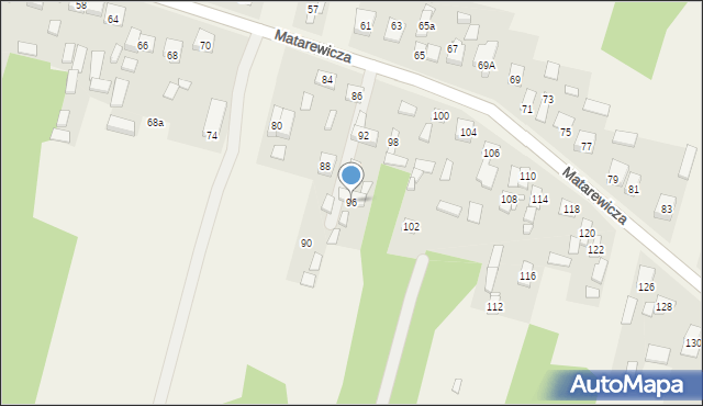 Ossów, Matarewicza, 96, mapa Ossów