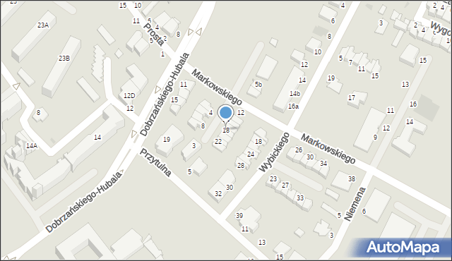 Ostrołęka, Markowskiego Alfreda, 18, mapa Ostrołęka