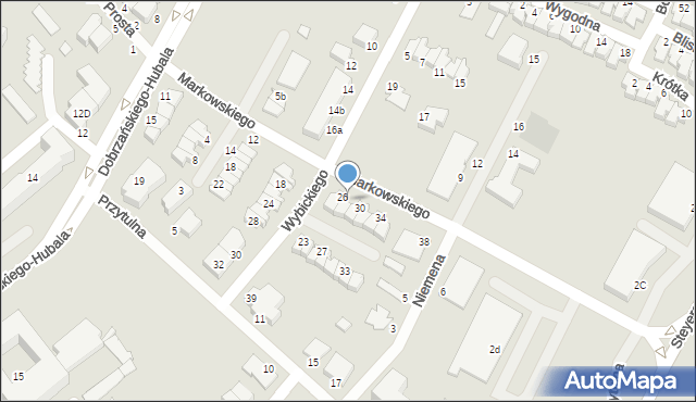 Ostrołęka, Markowskiego Alfreda, 28, mapa Ostrołęka