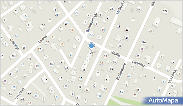 Ostrów Mazowiecka, Makuszyńskiego Kornela, 23, mapa Ostrów Mazowiecka