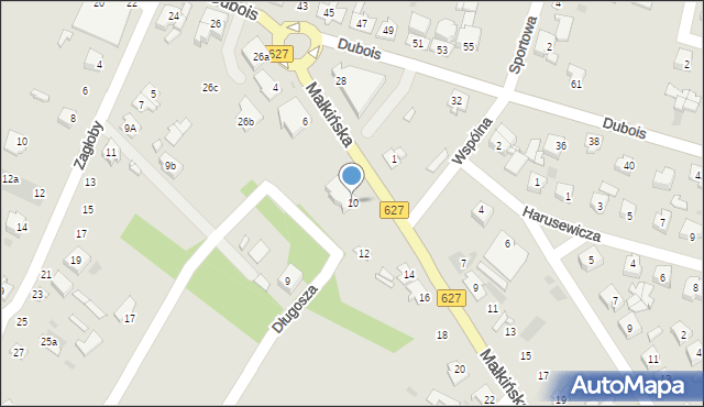Ostrów Mazowiecka, Małkińska, 10, mapa Ostrów Mazowiecka