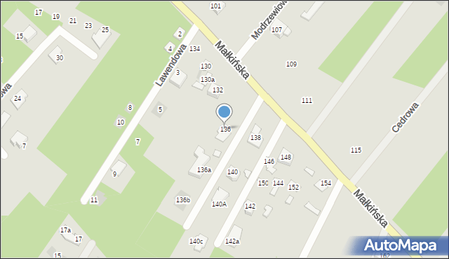 Ostrów Mazowiecka, Małkińska, 136, mapa Ostrów Mazowiecka