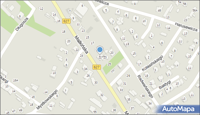Ostrów Mazowiecka, Małkińska, 21, mapa Ostrów Mazowiecka