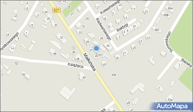 Ostrów Mazowiecka, Małkińska, 41, mapa Ostrów Mazowiecka