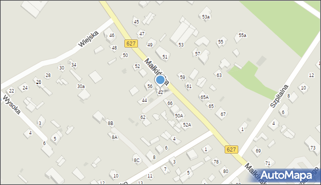 Ostrów Mazowiecka, Małkińska, 42, mapa Ostrów Mazowiecka