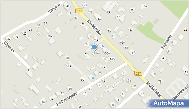 Ostrów Mazowiecka, Małkińska, 48, mapa Ostrów Mazowiecka