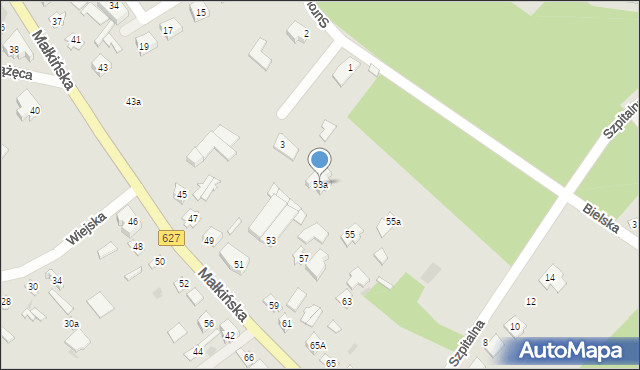 Ostrów Mazowiecka, Małkińska, 55B, mapa Ostrów Mazowiecka