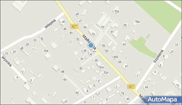 Ostrów Mazowiecka, Małkińska, 58, mapa Ostrów Mazowiecka