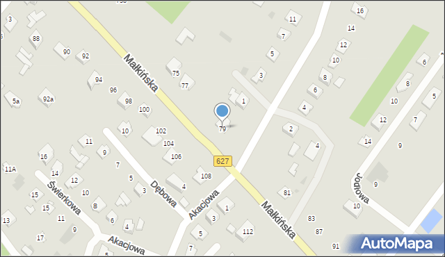 Ostrów Mazowiecka, Małkińska, 79, mapa Ostrów Mazowiecka