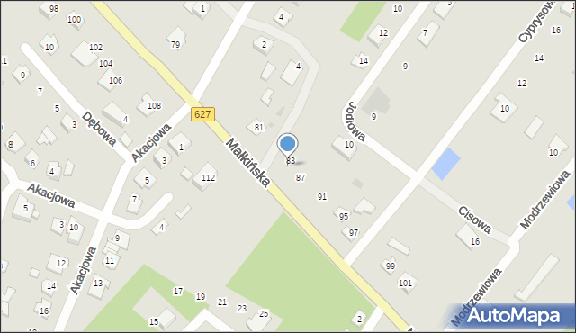 Ostrów Mazowiecka, Małkińska, 85, mapa Ostrów Mazowiecka