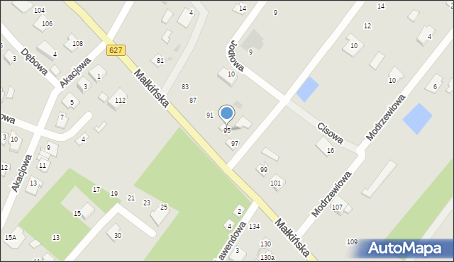 Ostrów Mazowiecka, Małkińska, 95, mapa Ostrów Mazowiecka