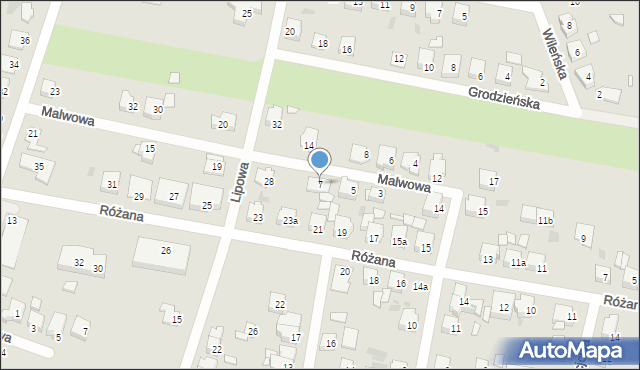 Ostrów Wielkopolski, Malwowa, 7, mapa Ostrów Wielkopolski