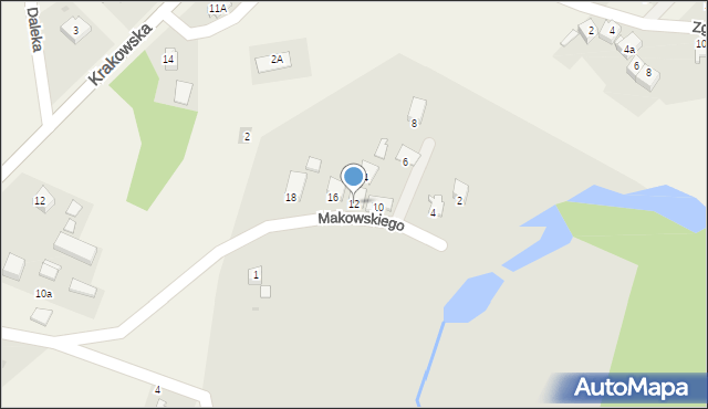 Oświęcim, Makowskiego Tadeusza, 12, mapa Oświęcimia