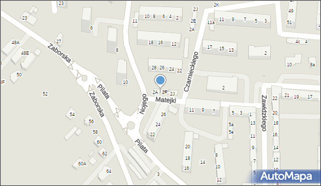 Oświęcim, Matejki Jana, 2D, mapa Oświęcimia