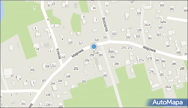 Otwock, Majowa, 258A, mapa Otwock