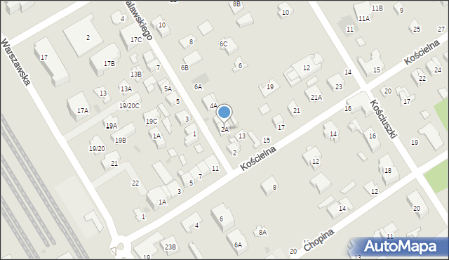 Otwock, Malawskiego Stefana Kazimierza, prof., 2A, mapa Otwock