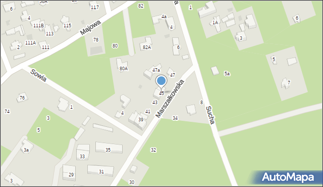 Otwock, Marszałkowska, 45, mapa Otwock