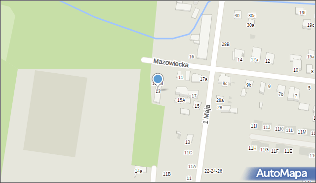 Ożarów Mazowiecki, Mazowiecka, 13, mapa Ożarów Mazowiecki