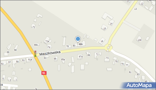 Ozorków, Maszkowska, 80a, mapa Ozorków