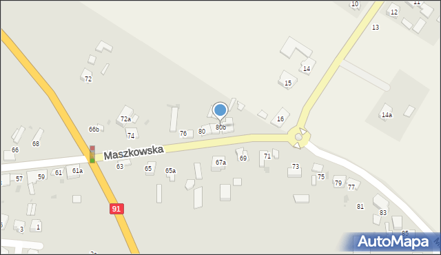 Ozorków, Maszkowska, 80b, mapa Ozorków