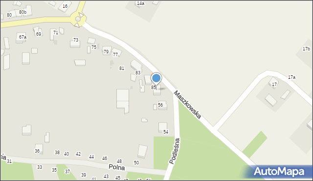 Ozorków, Maszkowska, 85a, mapa Ozorków