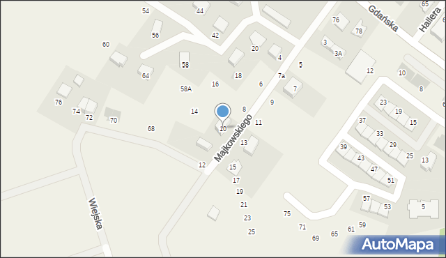 Pępowo, Majkowskiego Aleksandra, dr., 10, mapa Pępowo