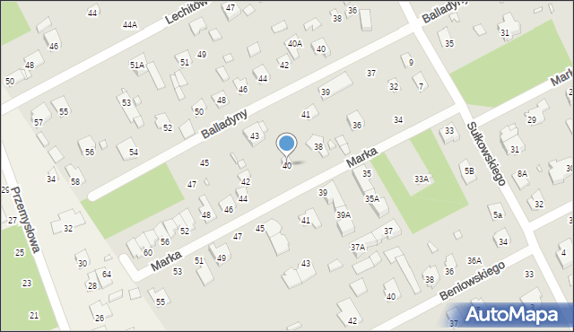 Piaseczno, Marka, ks., 40, mapa Piaseczno