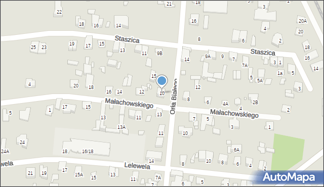 Piastów, Małachowskiego Stanisława, 10, mapa Piastów