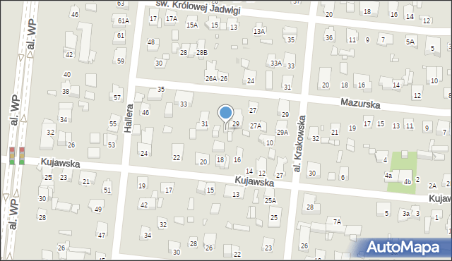 Piastów, Mazurska, 31A, mapa Piastów