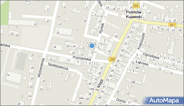 Piotrków Kujawski, Mały Rynek, 1, mapa Piotrków Kujawski