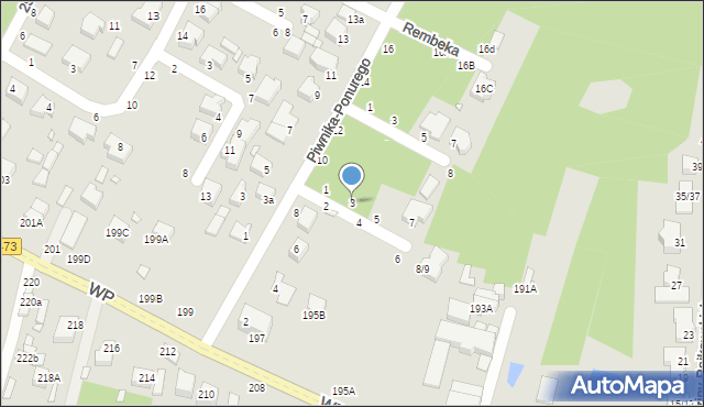 Piotrków Trybunalski, Majewskiego Rudolfa, mjr., 3, mapa Piotrków Trybunalski