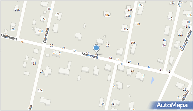 Piotrków Trybunalski, Malinowa, 18, mapa Piotrków Trybunalski